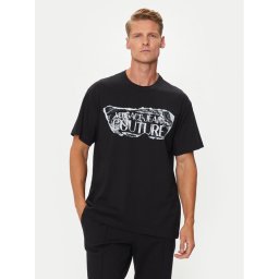 Versace Jeans Couture Póló 76GAHE03 Fekete Regular Fit