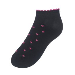 Pink szívecskés - fodros titokzokni