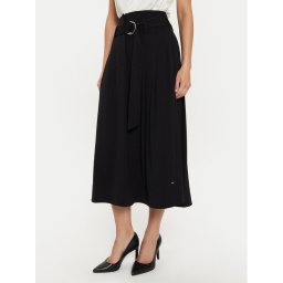 Tommy Hilfiger Midi szoknya Utility WW0WW42252 Fekete Regular Fit
