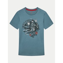 Jack&Jones Junior Póló Skull Rock 12259437 Kék Standard Fit