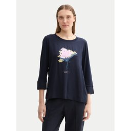 Tom Tailor Blúz 1043110 Sötétkék Regular Fit
