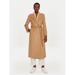 MAX&Co. Gyapjú kabát Longrun 2428016034200 Bézs Regular Fit