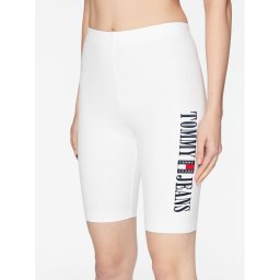Tommy Jeans Kerékpáros nadrág DW0DW15643 Fehér Slim Fit