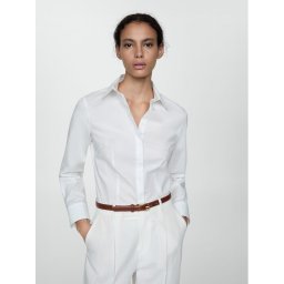 Mango Ing Sofia 77092004 Fehér Slim Fit