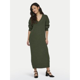 ONLY Kötött ruha New Tessa 15236372 Zöld Relaxed Fit
