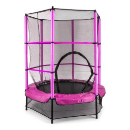 KLARFIT Rocketkid, trambulin, Ø140cm, biztonsági háló, bungee felfüggesztés, 3 éves kortól (FIT11-Rocketkid-2)