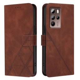 TRIANGLE Pénztárca tok szíjjal HTC U24 Pro barna