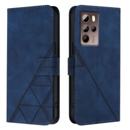 TRIANGLE Pénztárca tok szíjjal HTC U24 Pro kék