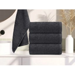 Bella sötétszürke 100% pamut gyerek törölköző 30x50 cm, 100% pamut