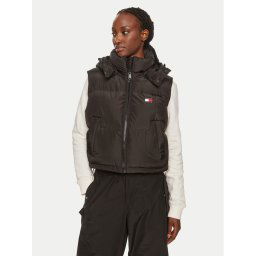Tommy Jeans Mellény Alaska DW0DW18611 Fekete Cropped Fit