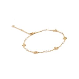 Tory Burch Karkötő Kira Pearl Delicate Chain 136788 Arany