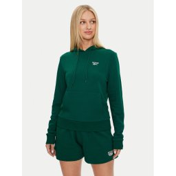 Reebok Pulóver Franch Terry Hoodie 100075857 Zöld Regular Fit