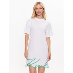 KARL LAGERFELD Hétköznapi ruha Signature 231W1357 Fehér Relaxed Fit