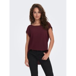 ONLY Blúz 15142784 Bordó Regular Fit