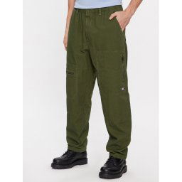 Tommy Jeans Szövet nadrág DM0DM17689 Zöld Baggy Fit