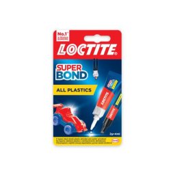 HENKEL Pillanatragasztó gél, 2 g + 4 ml, HENKEL "Loctite Super Bond Plastik"