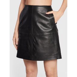 Calvin Klein Bőr szoknya Essential K20K204428 Fekete Regular Fit