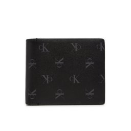 Calvin Klein Jeans Nagyméretű férfi pénztárca Aop Bifold W/Coin K50K512586 Fekete
