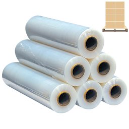 Sztreccsfólia, raklap fólia 2 kg 0,5m széles - 6 tekercs/karton - RAKLAPOS