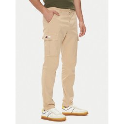 Tommy Jeans Szövet nadrág Austin DM0DM19489 Bézs Regular Fit
