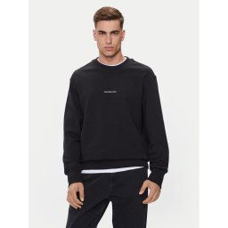 Calvin Klein Jeans Pulóver City Grid Map J30J326790 Fekete Regular Fit