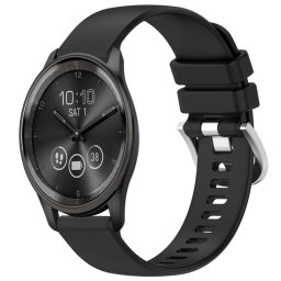 SILICONE Cserélhető szíj Garmin Vivomove Trend fekete készülékhez