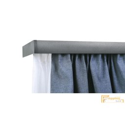 DecoLino Premium profil 12 ezüst metál - Design karnis szett mennyezeti tartóval(10 színben választható)