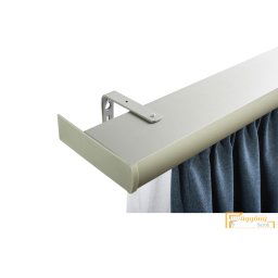 DecoLino Standard profil 02 alu szatén - Design karnis szett oldalfali tartóval (10 színben választható)
