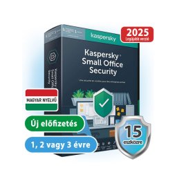 Kaspersky Small Office Security 15 PC-re, 2 szerverre, 2 éves előfizetés