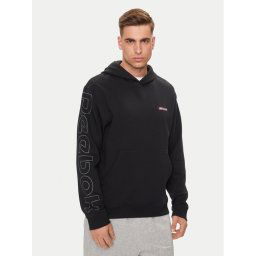 Reebok Pulóver Logo Mash Up 100075616 Fekete Relaxed Fit