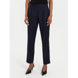 Weekend Max Mara Szövet nadrág Caldaia 2425136132 Sötétkék Straight Fit