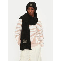 Liu Jo Sál és sapka szett Set Sciarpa Beanie 2F4036 M0300 Fekete