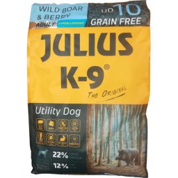 Julius-K9 GF Hypoallergenic Utility Dog Adult Wild Boar & Berry 10kg