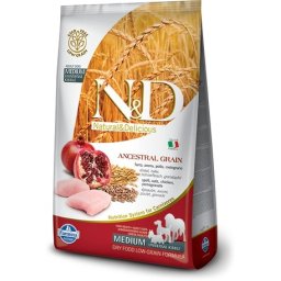 N&D Dog Adult Medium/Maxi Chicken & Pomegranate Low Grain 12kg