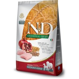 N&D Dog Senior Medium & Maxi Chicken & Pomegranate Low Grain 12kg