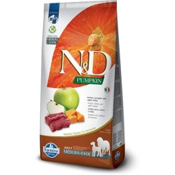 N&D Dog Grain Free Adult Medium/Maxi sütőtök, szarvas & alma szuperprémium kutyatáp 12kg