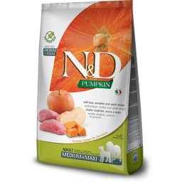 N&D Dog Grain Free Adult Medium/Maxi sütőtök, vaddisznó & alma 12kg