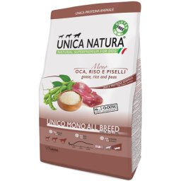 Unica Natura Unico Mono All Breed Goose - Libahúsos szárazeledel közepes- és nagytestű kutyáknak (2 x 12 kg) 24kg