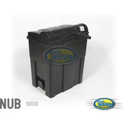Aqua Nova NUB-9000 + 11 W UV beásható kerti dobozszűrő UV sterilizátorral (20 l | 9000 l-ig | Tömlőátmérő: 20-40 mm be / 50 mm ki)