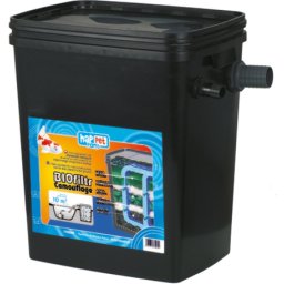 Happet BIOFilter Camouflage beásható dobozszűrő kerti tóhoz szivattyú nélkül (33 l | 7000 l-ig | Tömlőátmérő: 20 mm be / 40 mm ki)