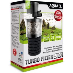 AquaEl Turbo Filter 2000 biológiai szűrésű belső szűrő (27 W | 2000 l/h | Max. fej: 190 cm | Ajánlott űrtartalom: >350 l)