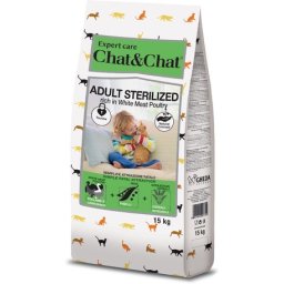 Chat & Chat Adult Sterilized White Meat Poultry 14kg