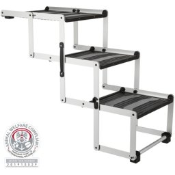 Trixie összecsukható alumínium lépcső kutyáknak (Szélesség: 37 cm | Magasság: 57 cm-ig | Hossz: 120 cm-ig)