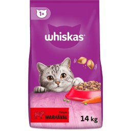 Whiskas marhahúsos és májas száraztáp (2 x 14 kg) 28kg