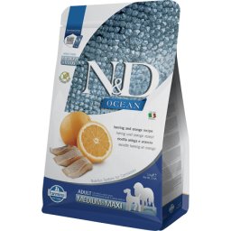 N&D Dog Adult Medium Fish & Orange Grain Free (2 x 12 kg) 24kg