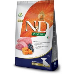 N&D Dog Grain Free Puppy Mini sütőtök bárány & áfonya (2 x 7 kg) 14kg