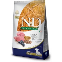 N&D Dog Ancestral Grain Puppy Mini bárányhússal és áfonyával (2 x 7 kg) 14kg