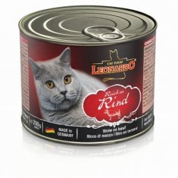 Leonardo marhahúsban gazdag konzerves macskaeledel (18 x 200 g) 3.6kg