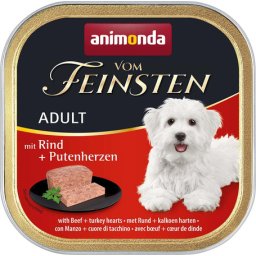 Animonda Vom Feinsten Adult – Marhahúsos és pulykaszíves kutyaeledel (44 x 150 g) 6.6kg