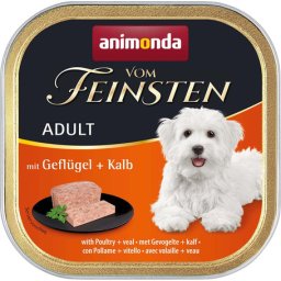 Animonda Vom Feinsten Adult – Szárnyas- és borjúhúsos kutyaeledel (44 x 150 g) 6.6kg